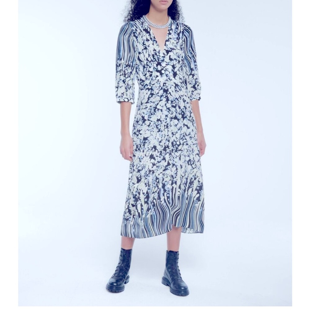 Dorothee Schumacher “Blooming Love” Silk Midi Dress Size XL - 10